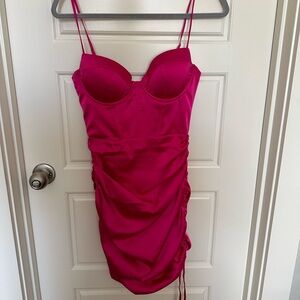 Oh Polly hot pink bodycon dress size 4